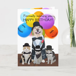 Funny Formales Haustier Geburtstag für Kinder Karte