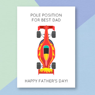 Funny Formula One Car Pun Vatertag Card Karte