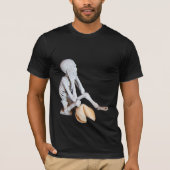 Funny Fortune Cookie Skeleton Skull T-Shirt (Vorderseite)