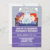 Funny Fortune Teller Geburtstagsparty Magneteinladung (Vorderseite)