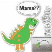 Funny Fossil Fuel decal Baby Dino am Gas Tank Aufkleber (Vorderseite)