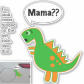 Funny Fossil Fuel decal Baby Dino gegenüber verlas Aufkleber (Vorderseite)