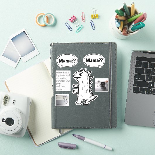 Funny Fossil Fuel decal Baby Dino Sketch Aufkleber (iPad Hülle)