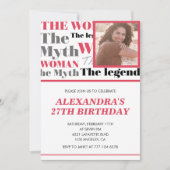 Funny Foto 27. Geburtstagseinladung Myth Legend Einladung (Vorderseite)