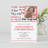 Funny Foto 27. Geburtstagseinladung Myth Legend Einladung (Stehend Vorderseite)