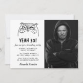 Funny Foto 30. Geburtstag Einladung (Vorderseite)
