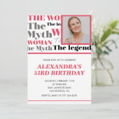 Funny Foto 53. Geburtstagseinladung Zeitgenössisch Einladung (Stehend Vorderseite)