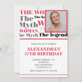 Funny Foto 57. Geburtstagseinladung Zeitgenössisch Einladung (Vorderseite)