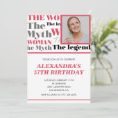 Funny Foto 57. Geburtstagseinladung Zeitgenössisch Einladung (Stehend Vorderseite)