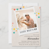 Funny Foto 63. Geburtstagseinladungen Männer Einladung (Vorderseite)