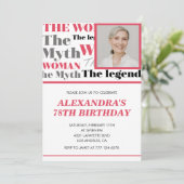 Funny Foto 78. Geburtstagseinladung Zeitgenössisch Einladung (Stehend Vorderseite)