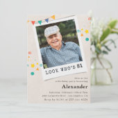 Funny Foto 81. Geburtstagseinladungen Männer Einladung (Stehend Vorderseite)