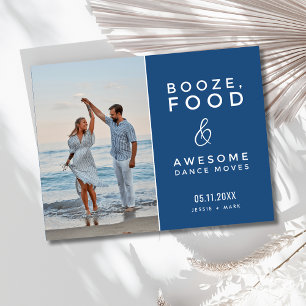 Funny Foto Beach Hochzeit Save the Date Ankündigungspostkarte