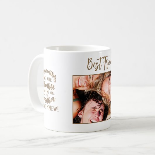 Funny Foto Best Friends Personalisierte Kaffee Tas Kaffeetasse (Vorderseite Links)