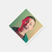 Funny Foto Birthday Celebrant Serviette (Ecke)