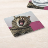 Funny Foto Cat Lover Rechteckiger Pappuntersetzer (angewinkelt)