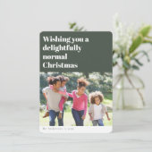 Funny Foto Christmas Feiertagskarte (Stehend Vorderseite)