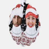 Funny Foto Custom Personalisiert Ornament Karte (Links)