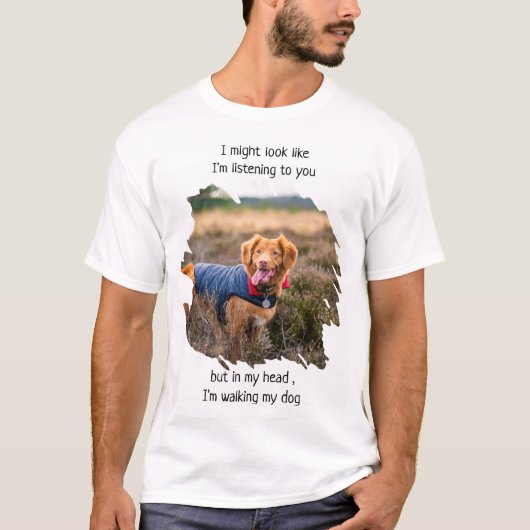 Funny Foto Dog Vater T-Shirt (Vorderseite)
