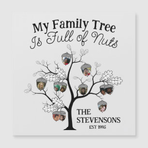Funny Foto Familienbaum ist voll von Nuts Weihnach Magnetkarte