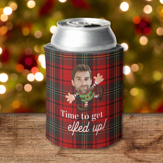 Funny Foto Gesicht Elfed up Christmas Custom Gift Dosenkühler
