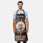 Funny Foto Grandpa Man Myth Grilling Legende Schürze (Getragen)