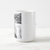 Funny Foto Happy Dog B & W Fotografy Kaffeetasse (Mittel)