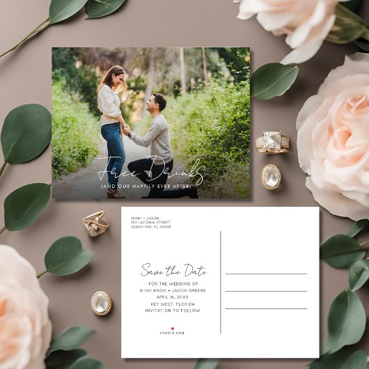Funny Foto Hochzeitbudget Save the Date Ankündigungspostkarte
