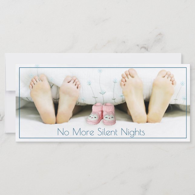 Funny Foto Holiday Pregnancy Ankündigung (Vorderseite)