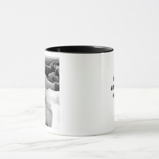Funny Foto Hund Bester Vater und Freund B & W Tasse (Zentrum)