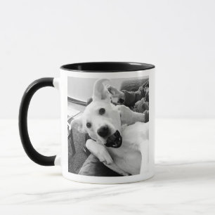 Funny Foto Hund Bester Vater und Freund B & W Tasse