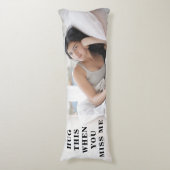 Funny Foto Long Distance Relationship Geschenk Seitenschläferkissen (Vorderseite Vertikal)