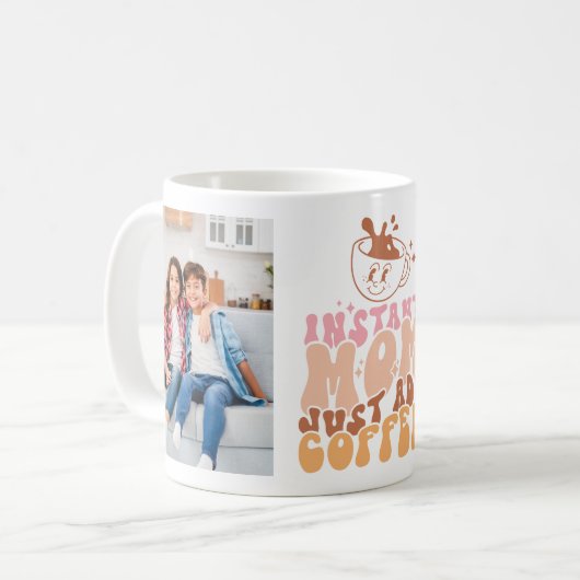 Funny Foto Muttertagsgeschenk Kaffeetasse (Vorderseite Links)