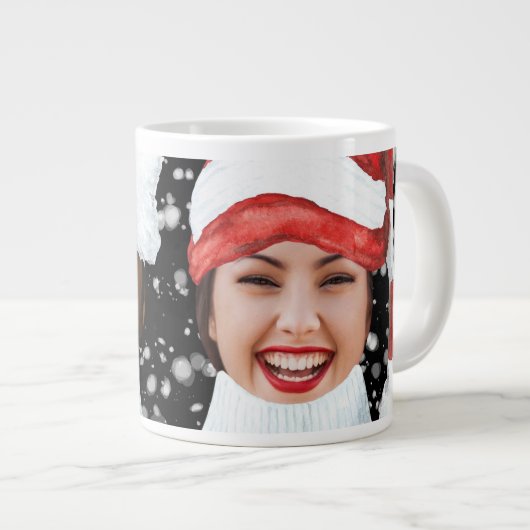 Funny Foto Personalisiert Weihnachten Jumbo-Tasse (Vorderseite Rechts)