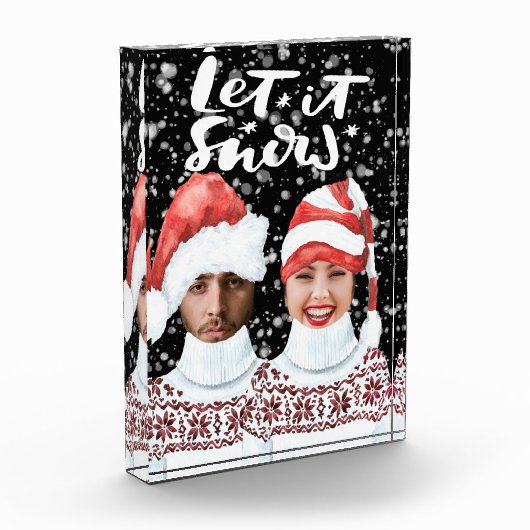 Funny Foto Personalisiert Weihnachten Let It Snow (Links)