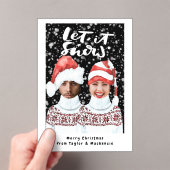 Funny Foto Personalisiert Weihnachten Let It Snow Acryleinladungen (Insitu (Handheld))