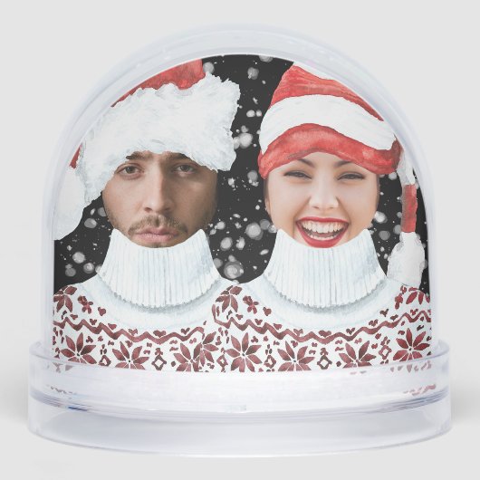 Funny Foto Personalisiert Weihnachten Let It Snow Schneekugeln (Vorderseite)