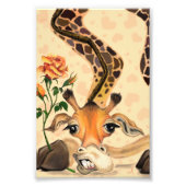 Funny Foto Print mit Romantischer Giraffe (Vorne)