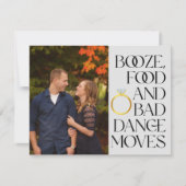 Funny Foto QR Code Hochzeit Speichern Sie das Datu Ankündigung (Vorderseite)