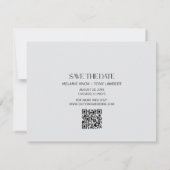 Funny Foto QR Code Hochzeit Speichern Sie das Datu Ankündigung (Rückseite)