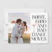 Funny Foto QR Code Hochzeit Speichern Sie das Datu Ankündigung (Vorderseite)