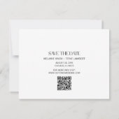 Funny Foto QR Code Hochzeit Speichern Sie das Datu Ankündigung (Rückseite)
