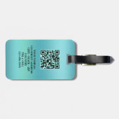 Funny Foto QR-Logos Geschäftsreise Gepäckanhänger (Rückseite horizontal)