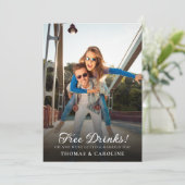 Funny Foto Save the Date Hochzeitsankündigung Einladung (Stehend Vorderseite)