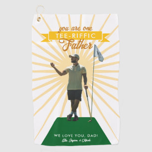 Funny Foto T-Shirt-riffic Vathers Day Golfhandtuch