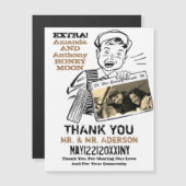 Funny Foto vielen Dank Magnetkarte (Vorne/Hinten)