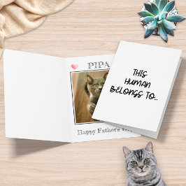 Funny Foto von Cat dieser Mensch gehört zu Karte