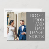 Funny Foto Wedding Vielen Dank Postcard Postkarte (Vorne/Hinten)