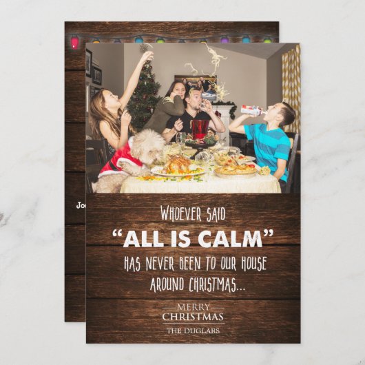 Funny Foto Weihnachts Weihnachtskarte (Vorne/Hinten)