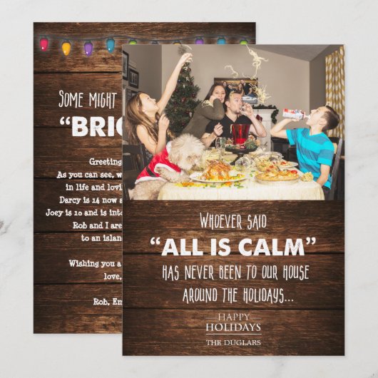 Funny Foto Weihnachts Weihnachtskarte (Vorne/Hinten)